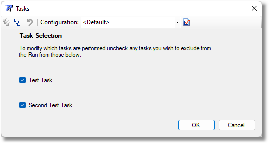 Task Selection Dialog