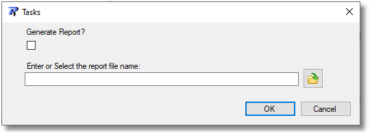 Generate Report Options Dialog