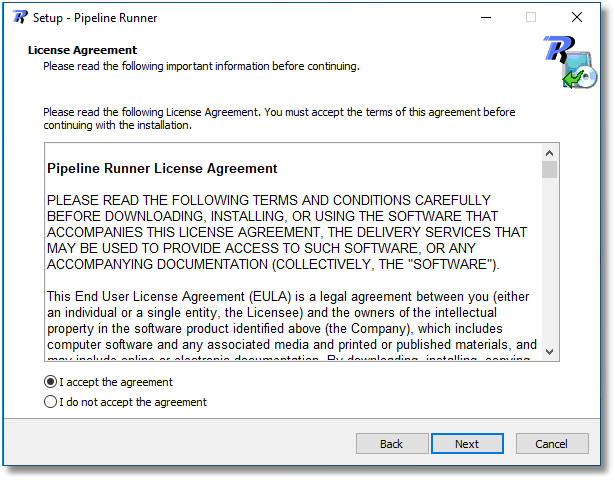 Setup Wizard License Agreement Page