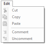 Studio Edit Menu greyed out