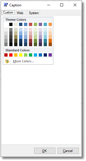 Colour Selector Dialog - Custom Tab