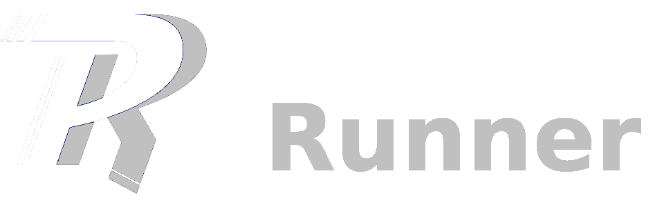 Pipeline Runner header logo white and grey